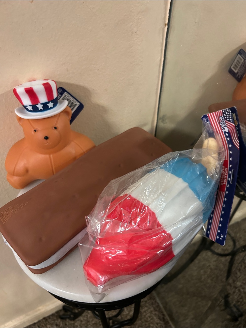 Sunny Days Patriotic Bear, Squish Popsicle & Ice Cream Sandwich USA Colors